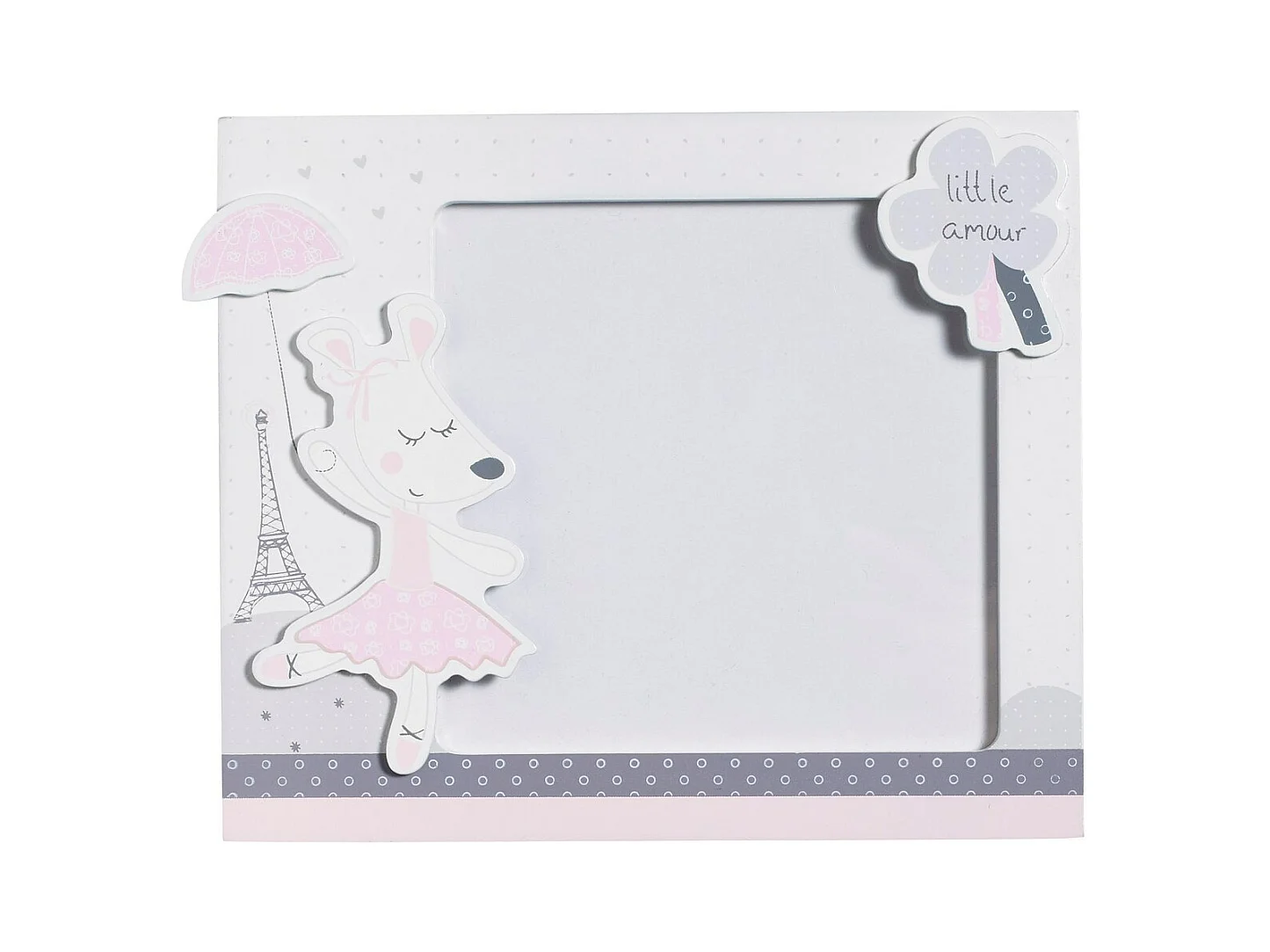 Set di 2 cornici per bambini in legno grigio