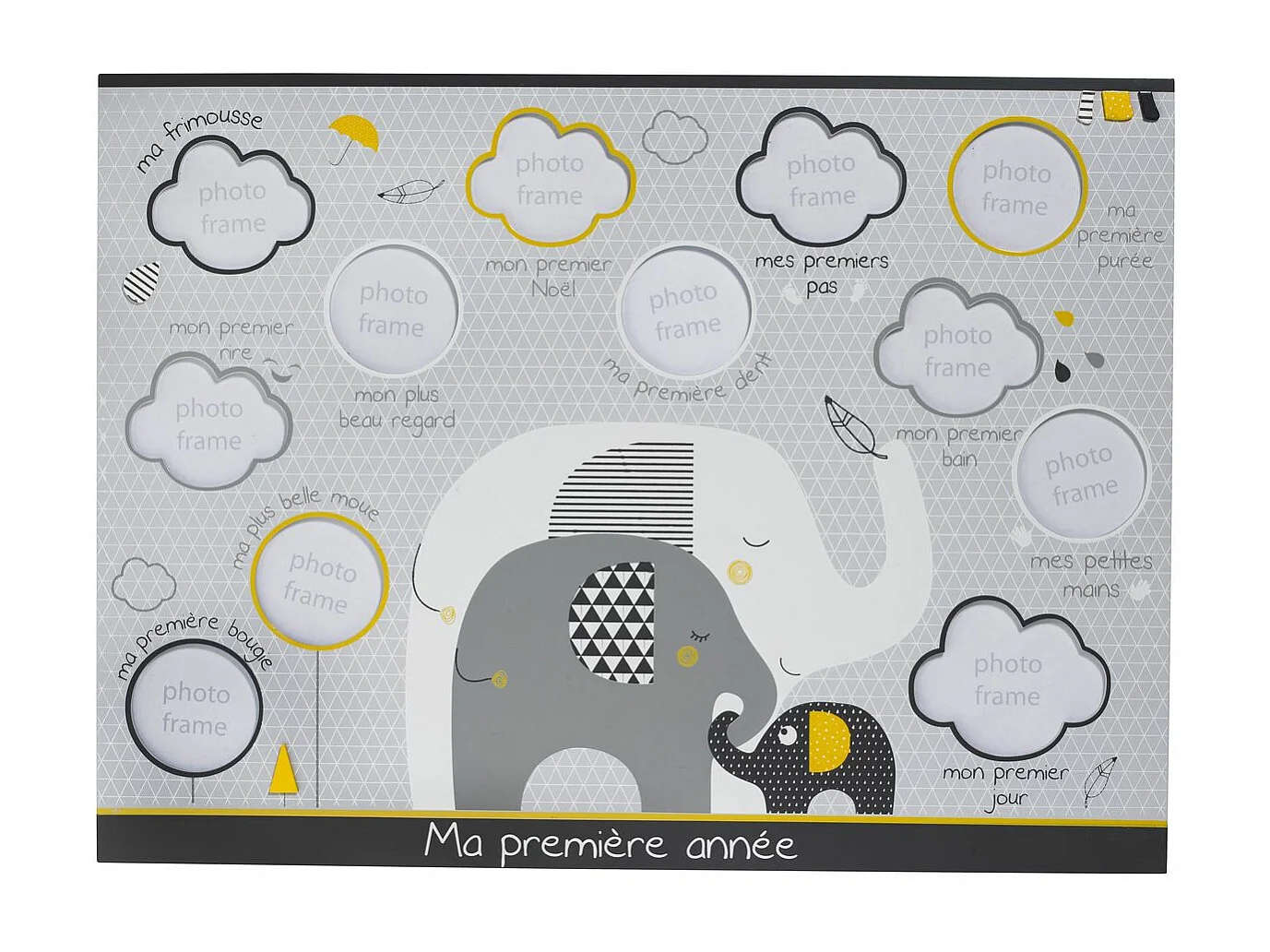 Pêle-mêle 12 photos éléphants BABYFAN - Sauthon