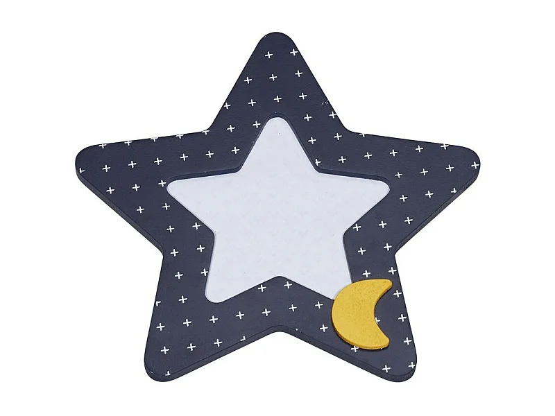 Cadre Photo etoile en MDF Bleu HELLO - Sauthon