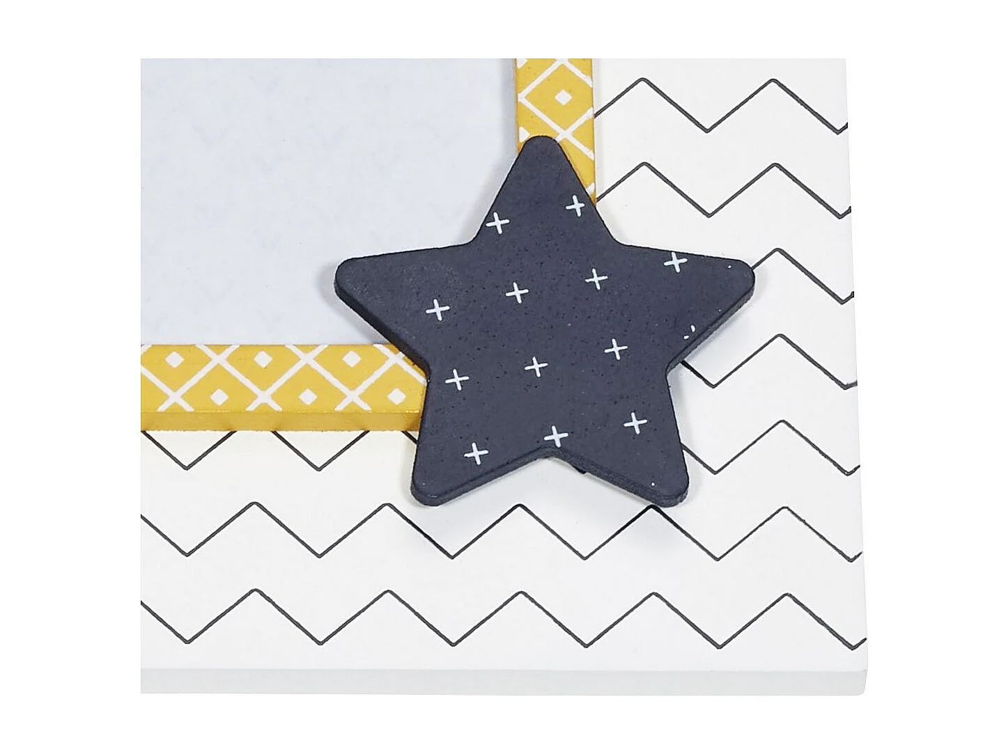 Cadre Photo Chevrons en MDF blanc HELLO - Sauthon