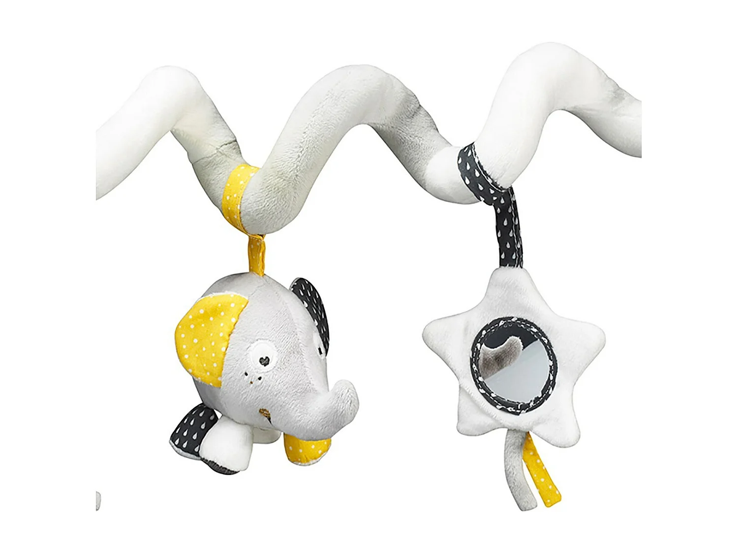 Spirale d'activités en velours blanc BABYFAN - Sauthon