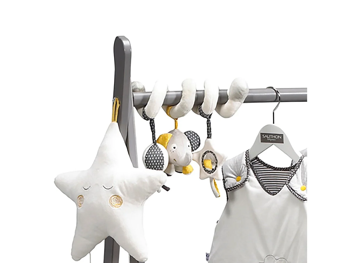 Spirale d'activités en velours blanc BABYFAN - Sauthon