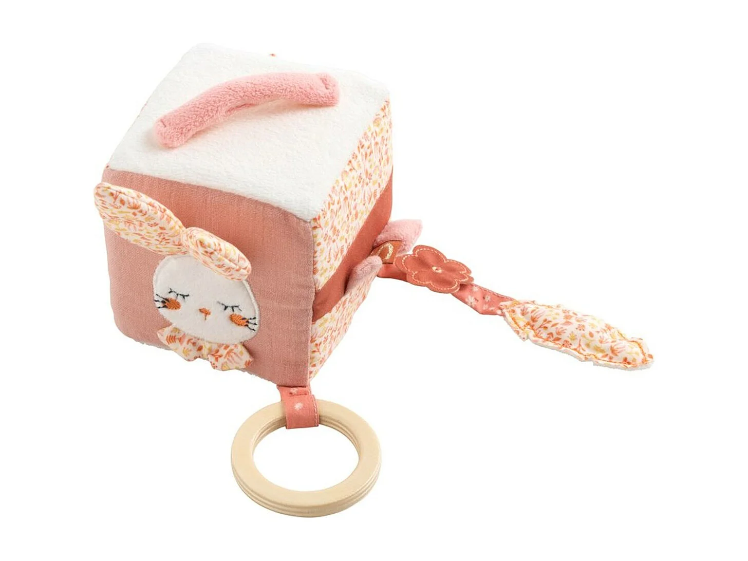 Cubo de actividades de algodón rosa