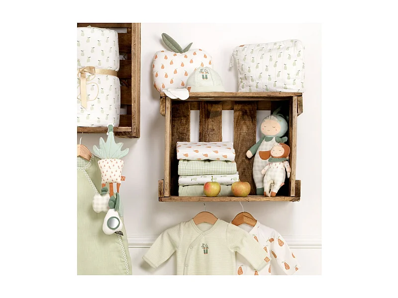 Peluche musical jardinero de algodón verde