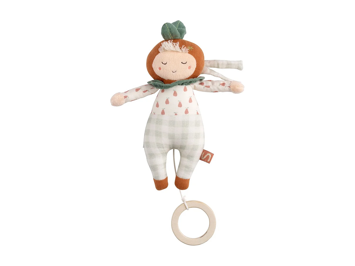 Peluche musical jardinero de algodón verde