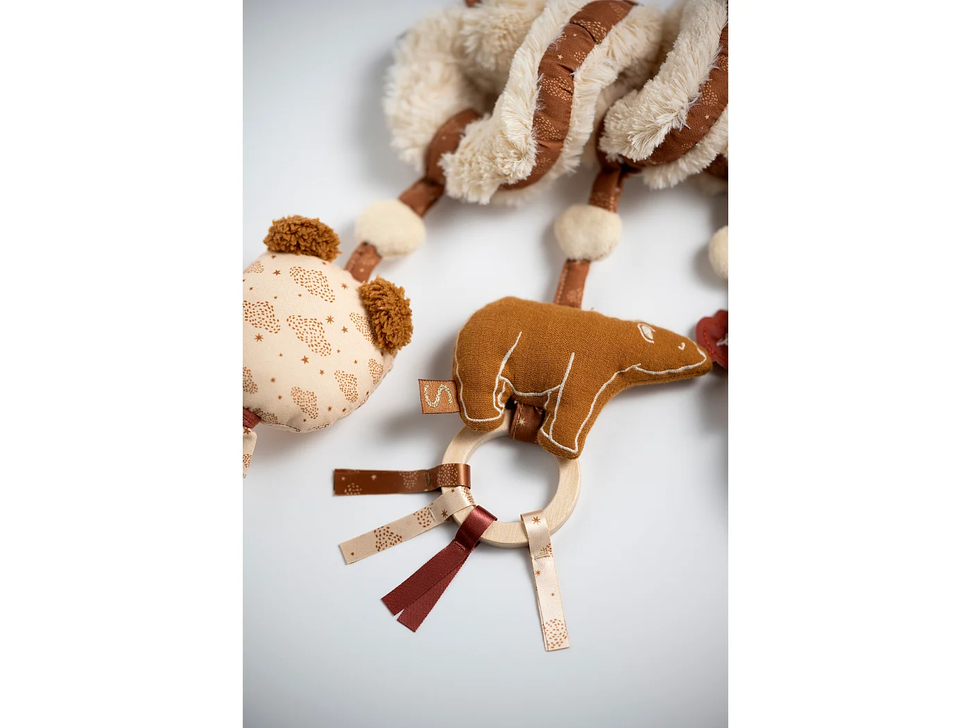 Spirale d'activités ours en peluche beige ORSINO - Sauthon