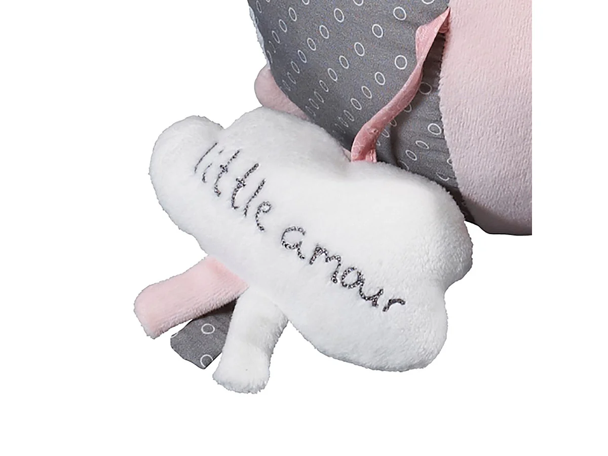 Balle d'activité bébé en velours Rose LILIBELLE - Sauthon