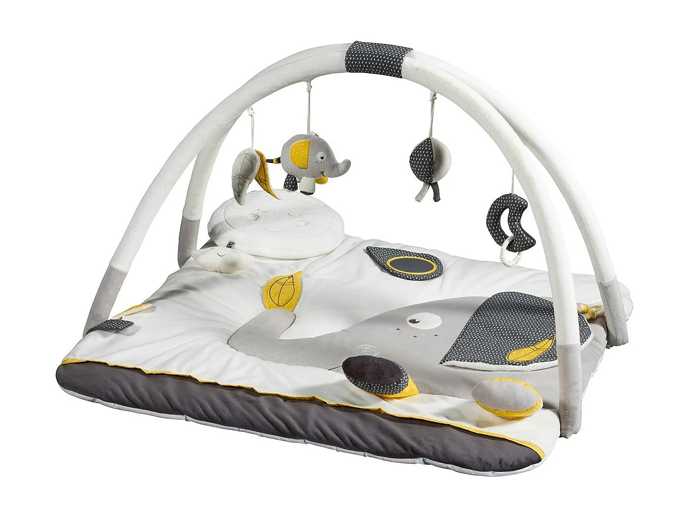 Tappeto da gioco in velluto bianco con archi