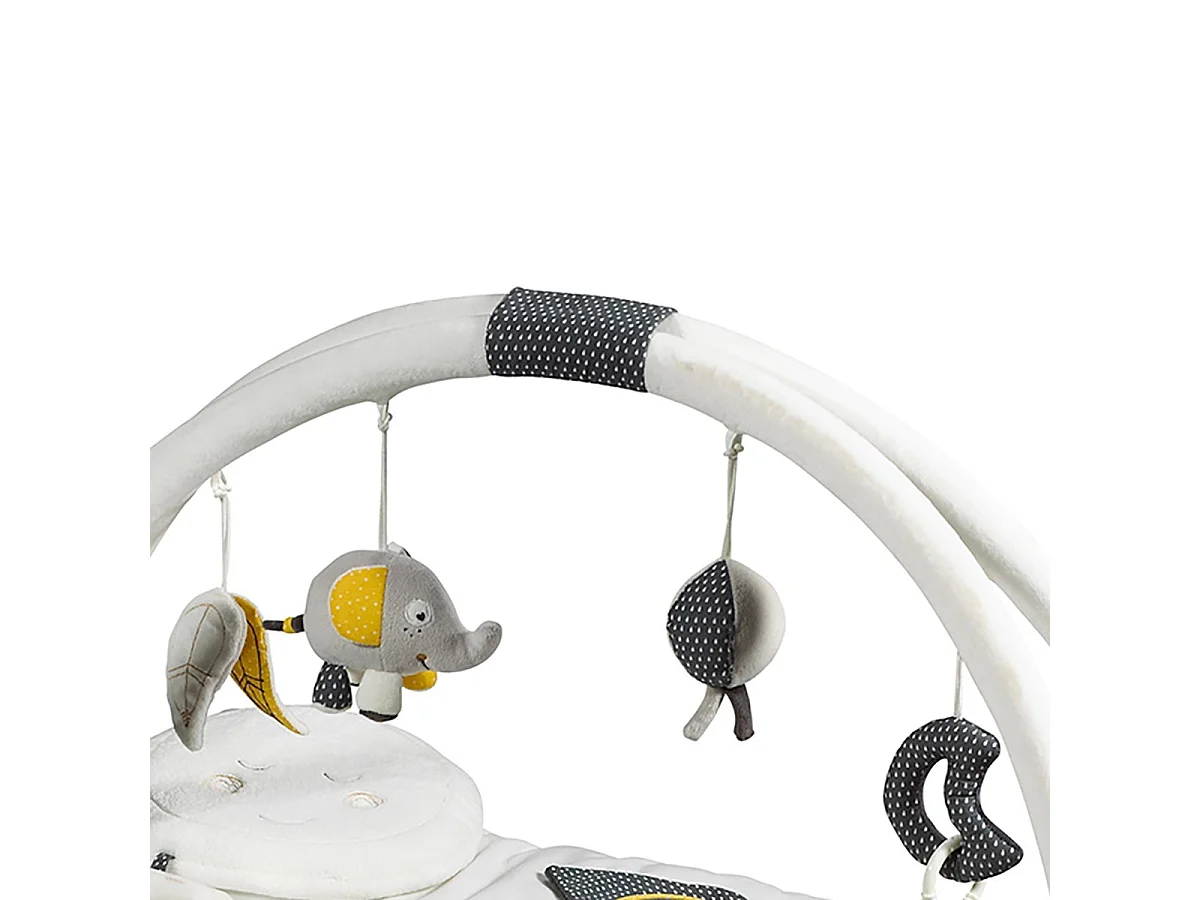 Tappeto da gioco in velluto bianco con archi