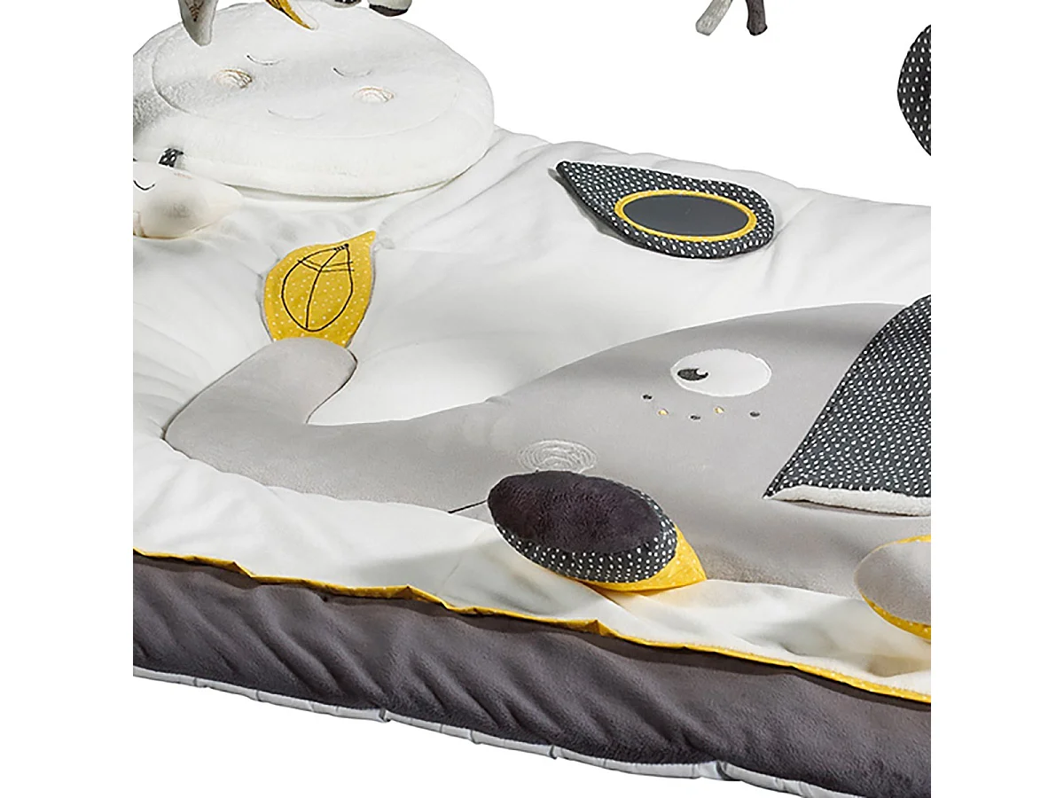 Tappeto da gioco in velluto bianco con archi