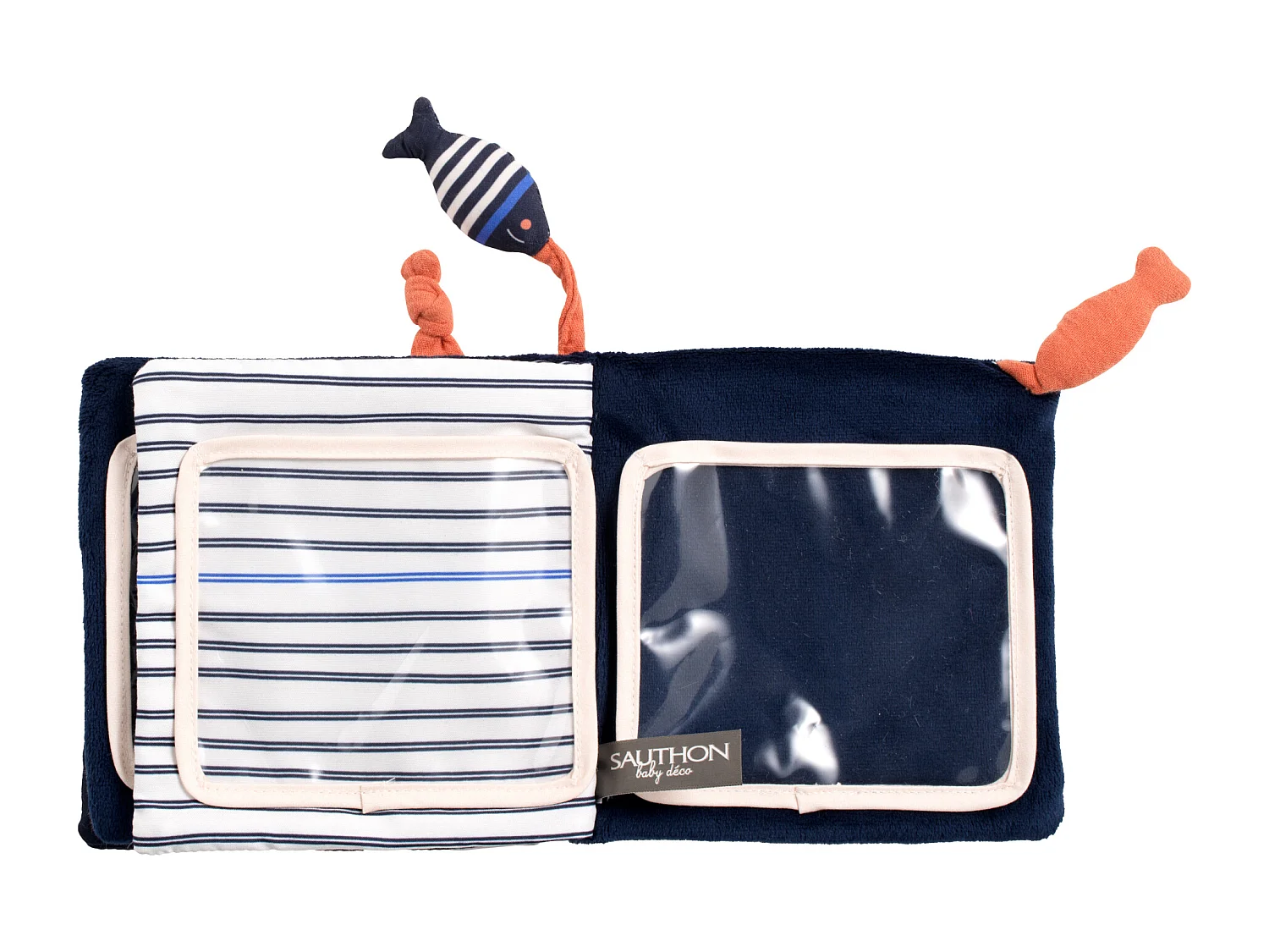 Libro de bebé marinero con detalle de pez