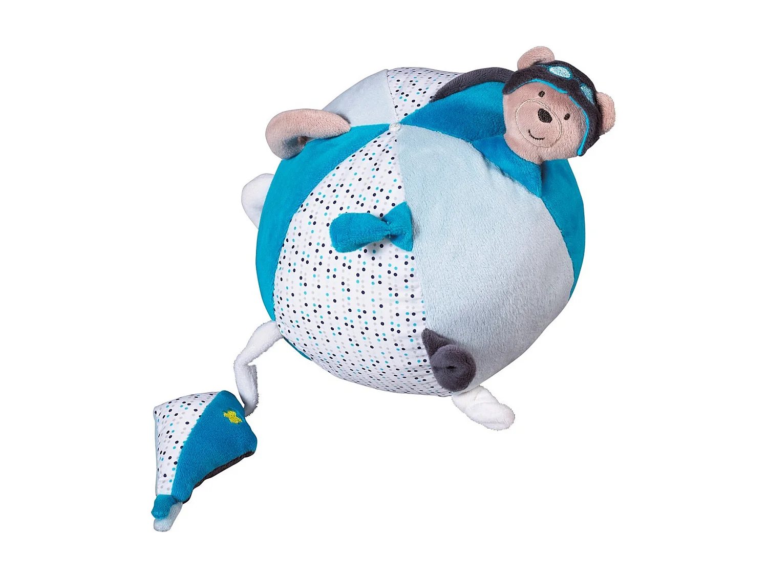 Pelota de actividades de terciopelo azul