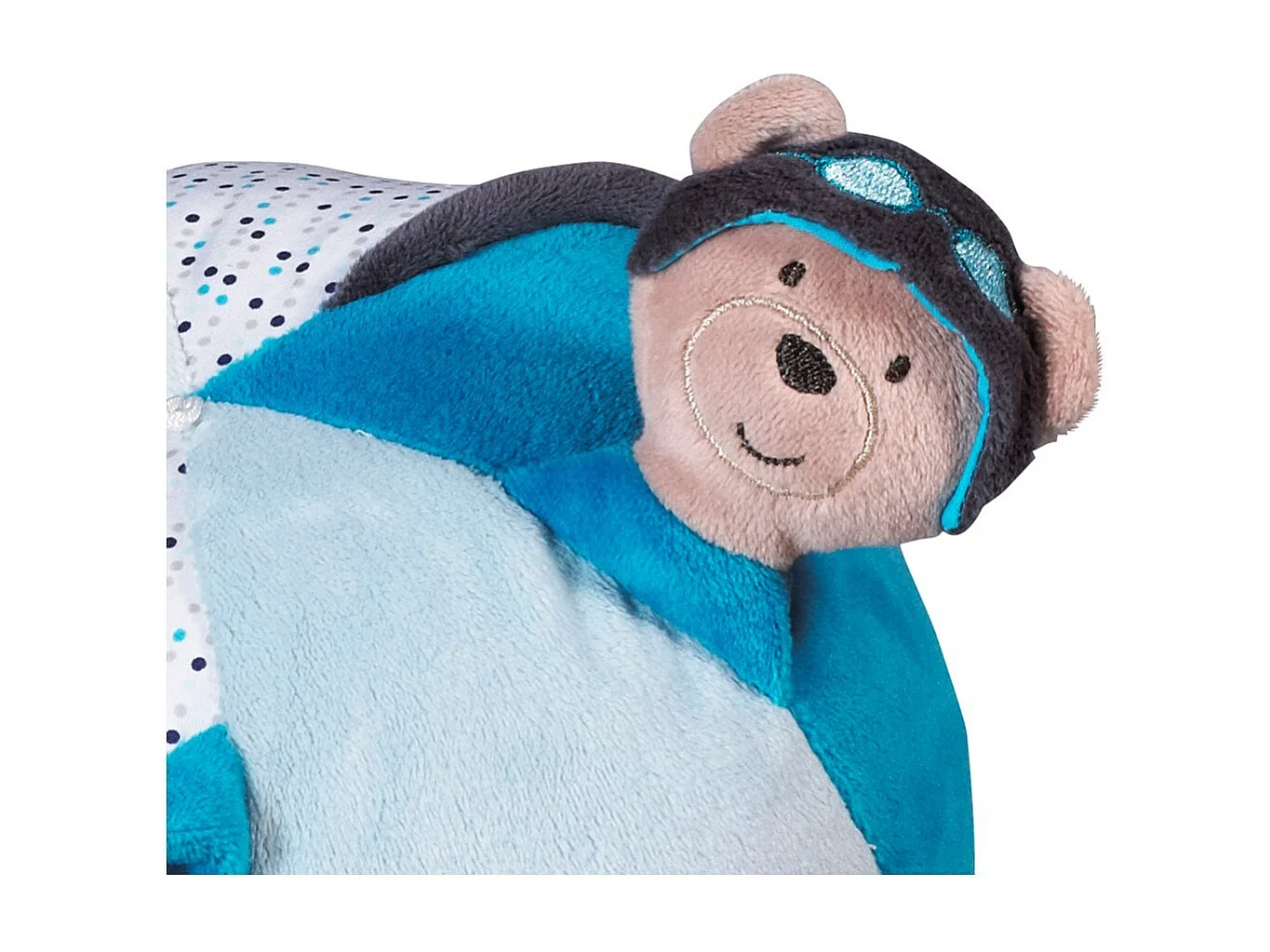 Balle d'activités en velours Bleu LAZARE - Sauthon