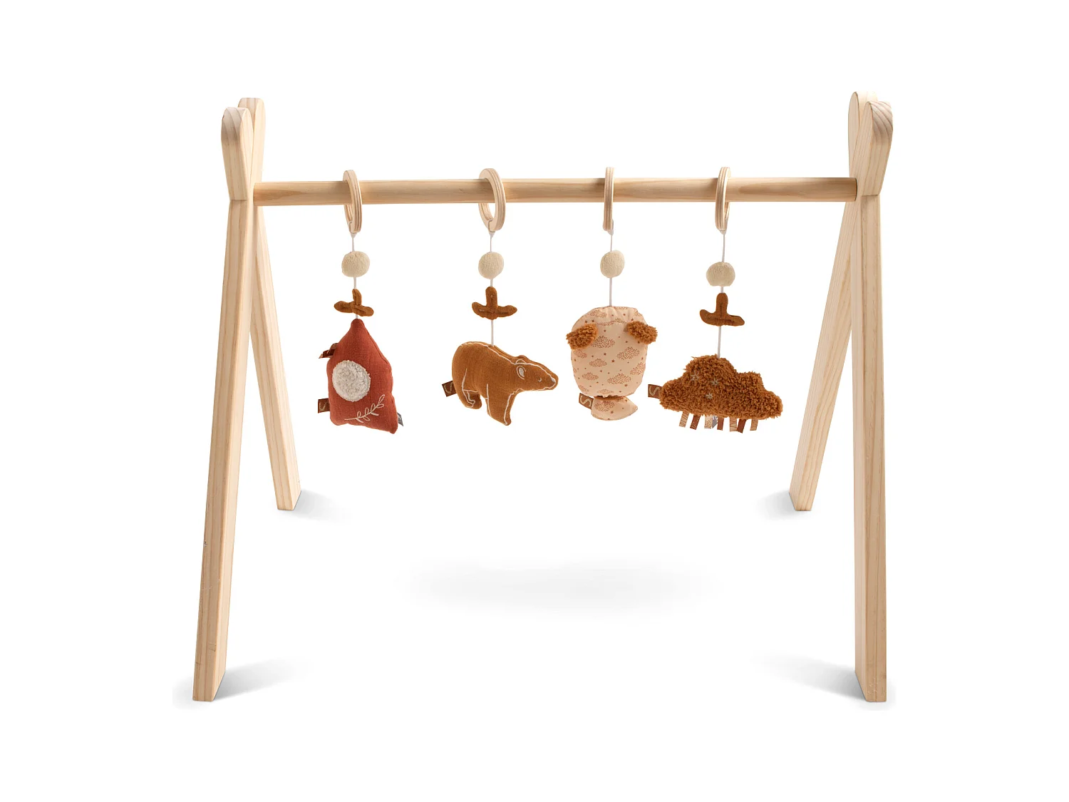 Arche d'éveil bois avec 4 jouets ORSINO - Sauthon