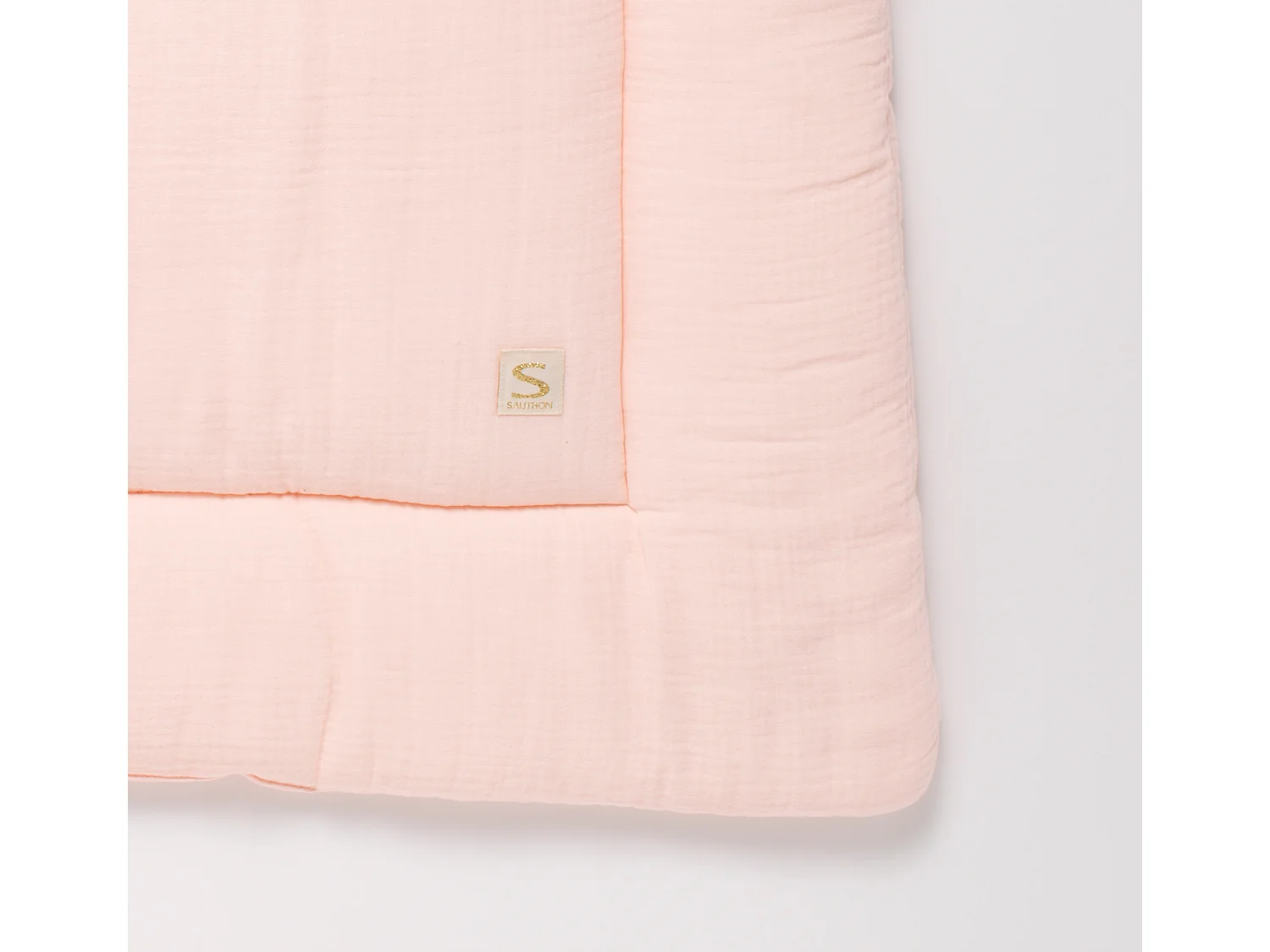 Grand tapis de jeu en double gaze de coton UNI PETALE - Sauthon