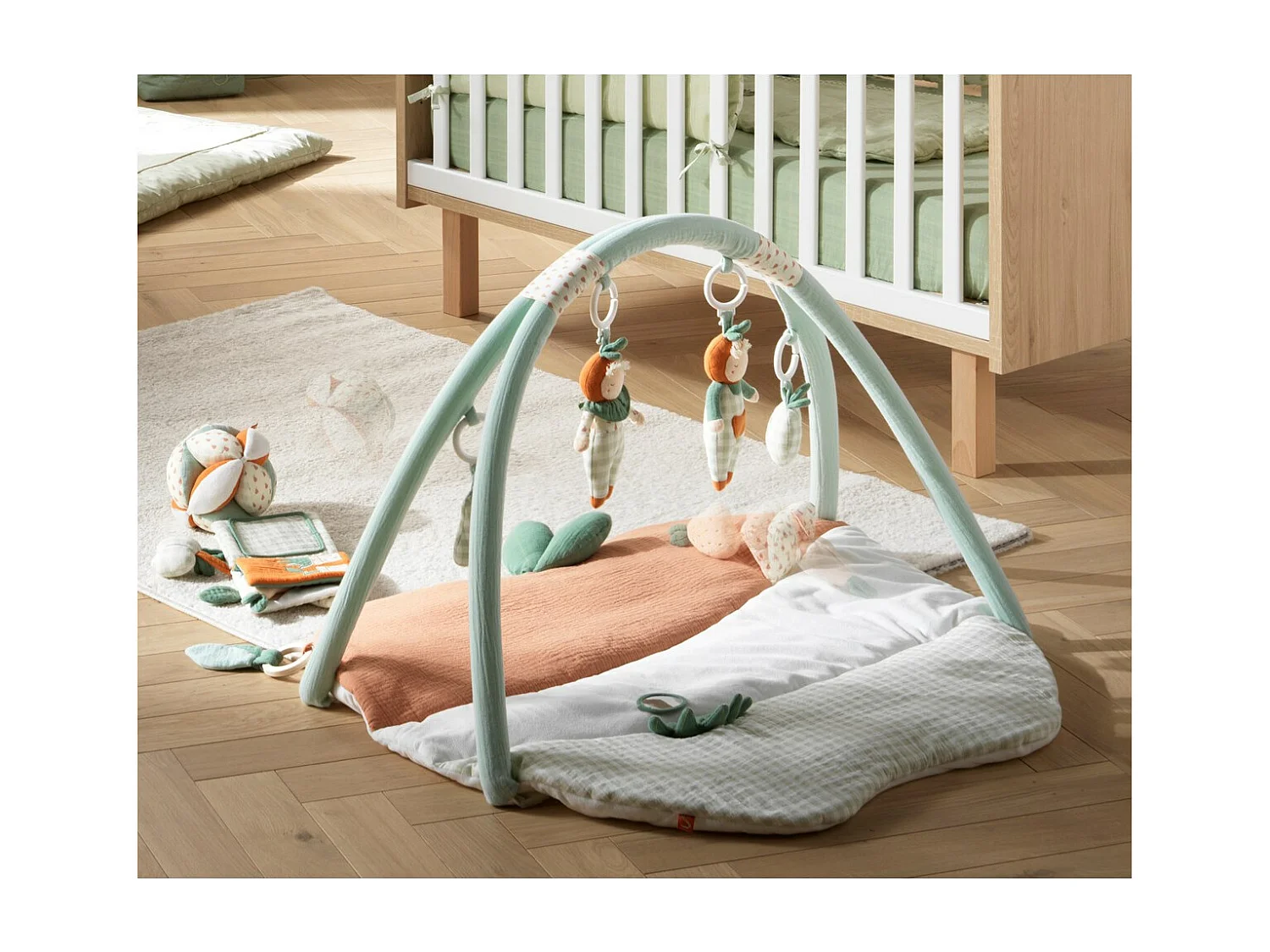 Tappeto da gioco in velluto verde 75x83 cm