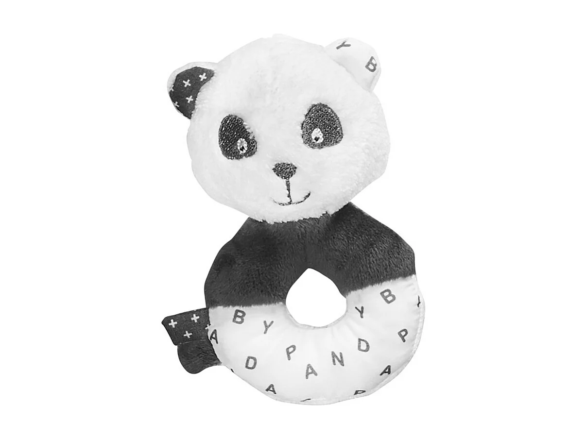 Hochet en velours blanc CHAO CHAO - Sauthon