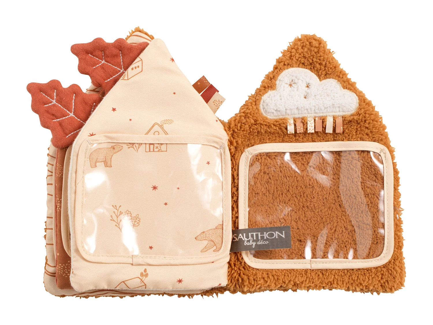 Libro de aprendizaje temprano de sherpa con detalles bordados