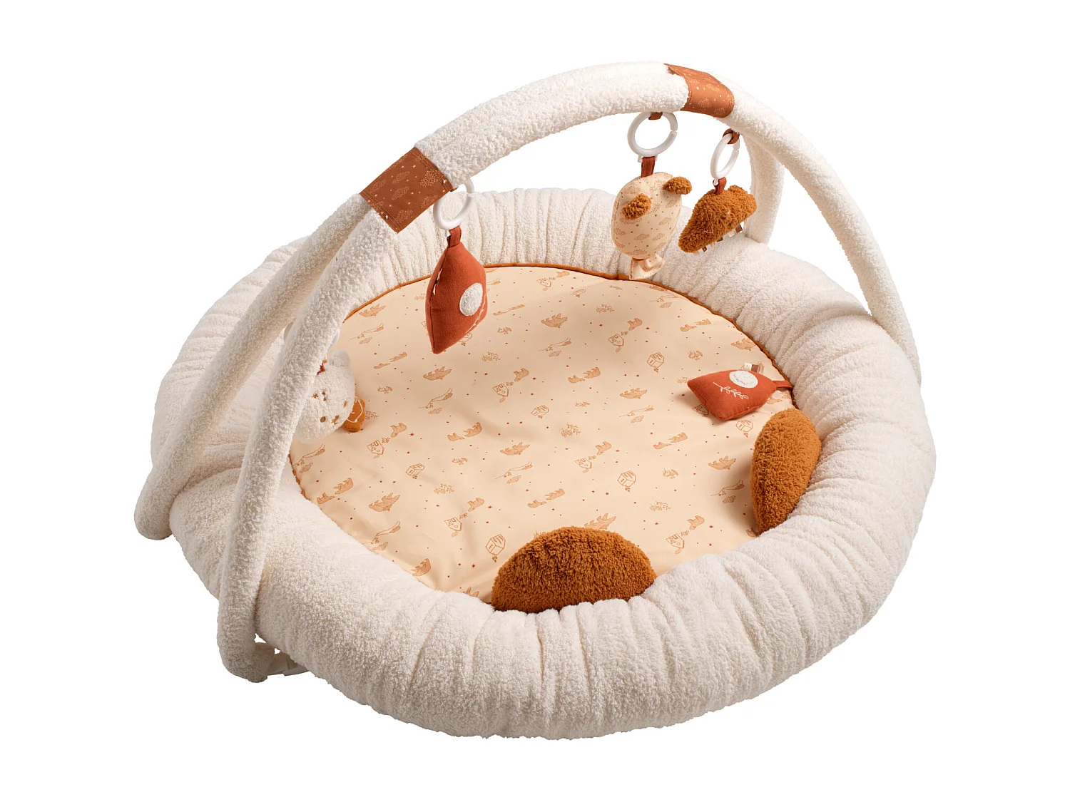 Alfombra de peluche beige