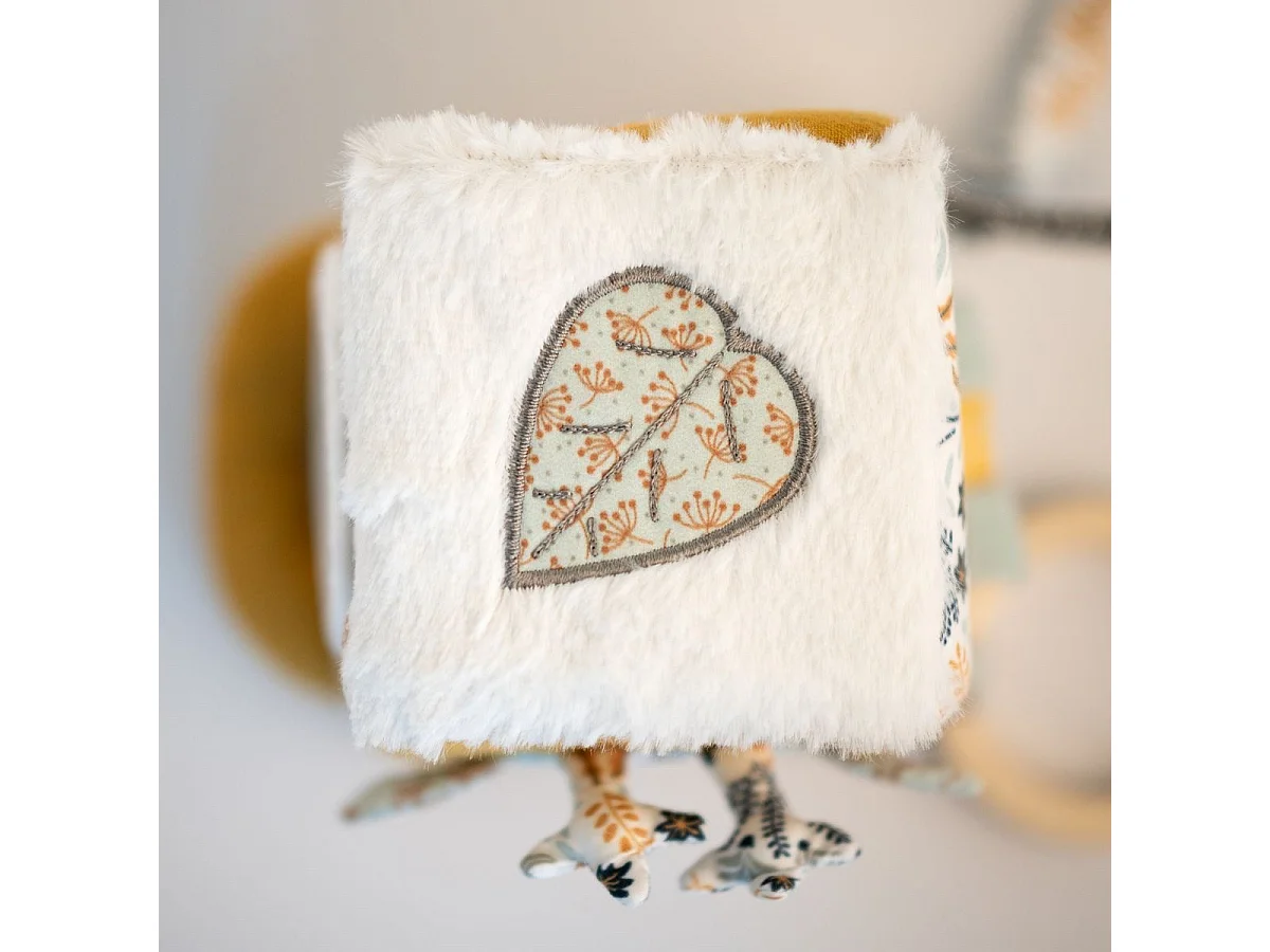 Cube d'activités  en coton blanc PROMENONS NOUS - Sauthon