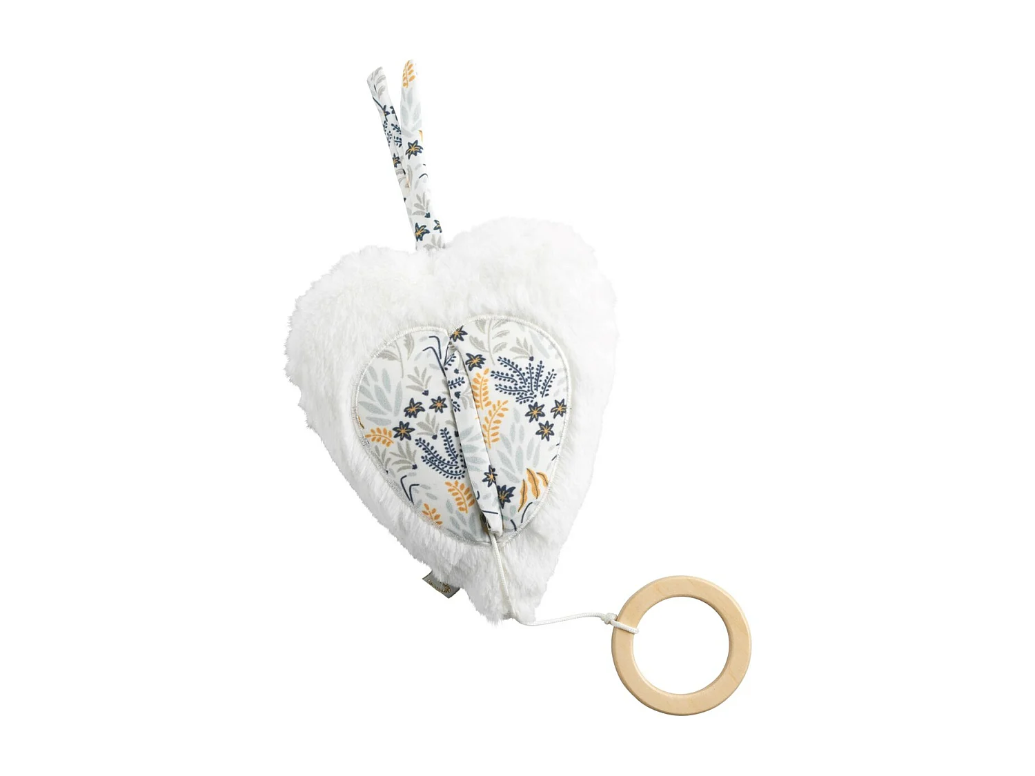 Mini musical  en velours blanc PROMENONS NOUS - Sauthon