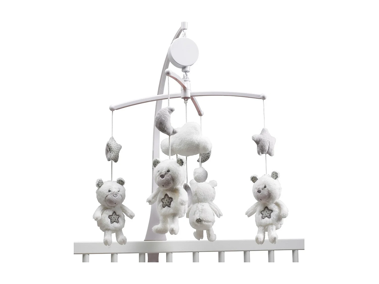 Mobile musical bébé Ours en polyester blanc CELESTE - Sauthon
