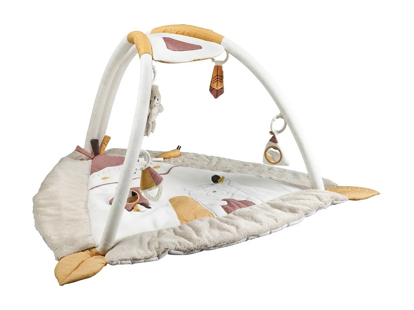 Tappeto per bambini Tipi in poliestere beige 77x77cm