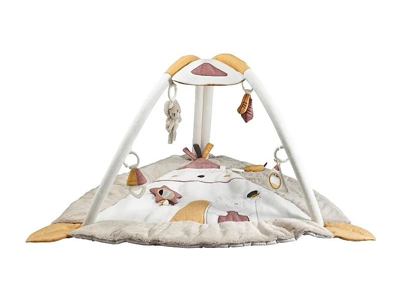 Tapis d'éveil Tipi bébé 77x77cm en polyester beige TIMOUKI - Sauthon