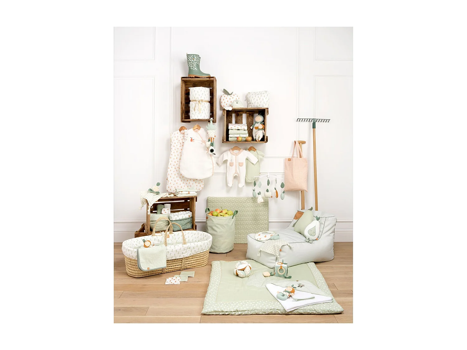 Hochet en coton BOTANICA - Sauthon