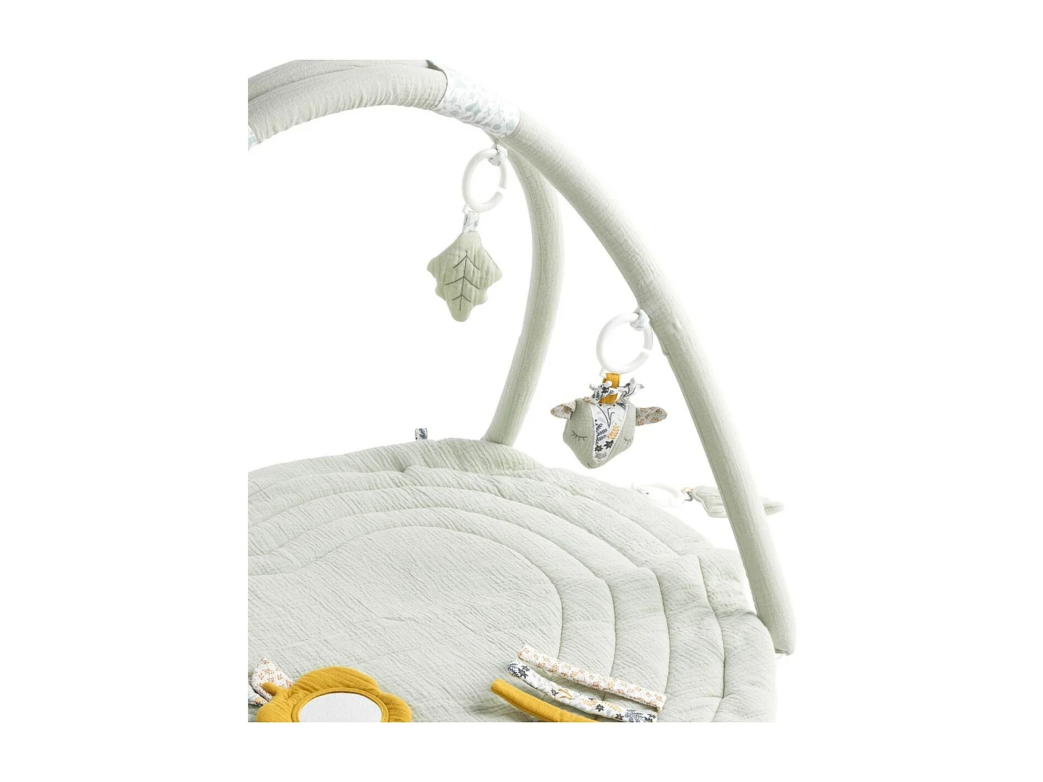 Alfombra de algodón verde lima 78x78cm