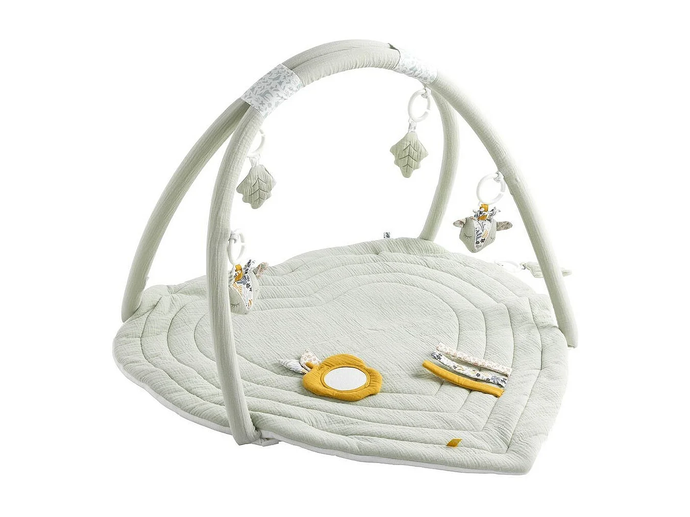 Tappeto attività in cotone verde lime 78x78cm