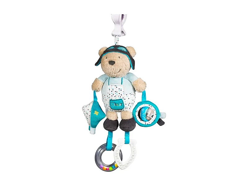 Giocattolo di attività con clip in velluto blu