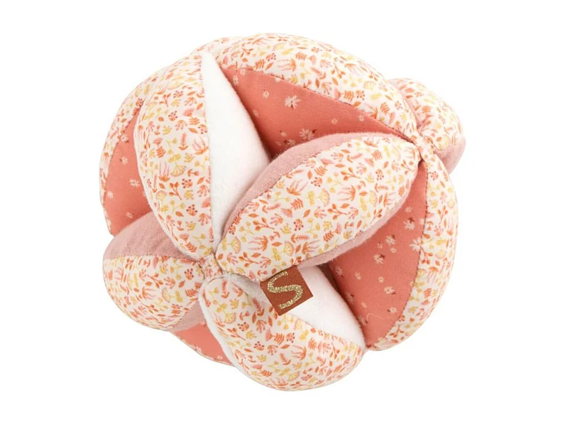 Bola sensorial de terciopelo blanco