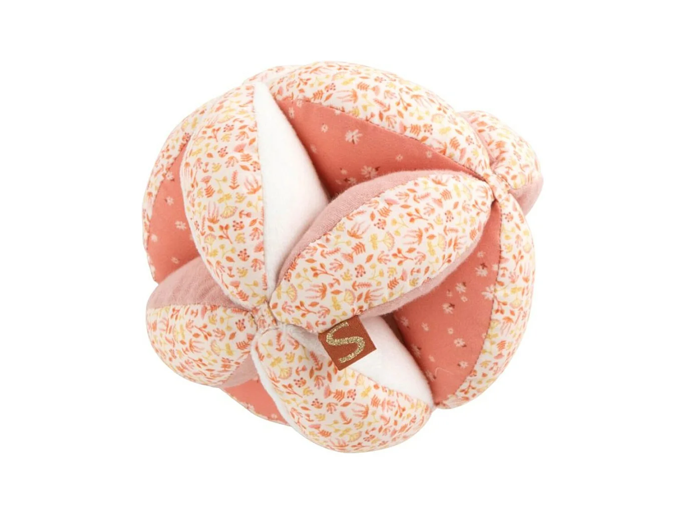 Bola sensorial de terciopelo blanco