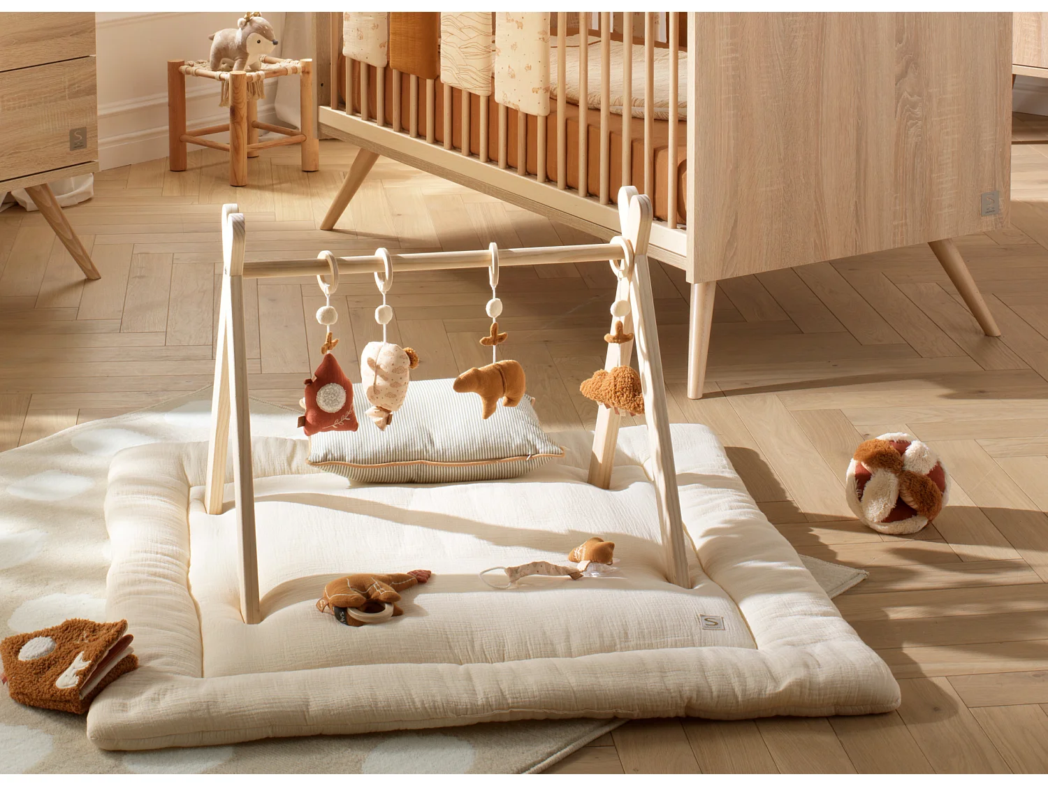 Gran alfombra de juegos de doble gasa de algodón