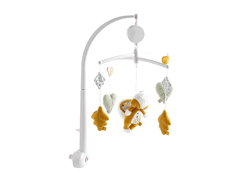 Mobile musical  en velours blanc PROMENONS NOUS - Sauthon