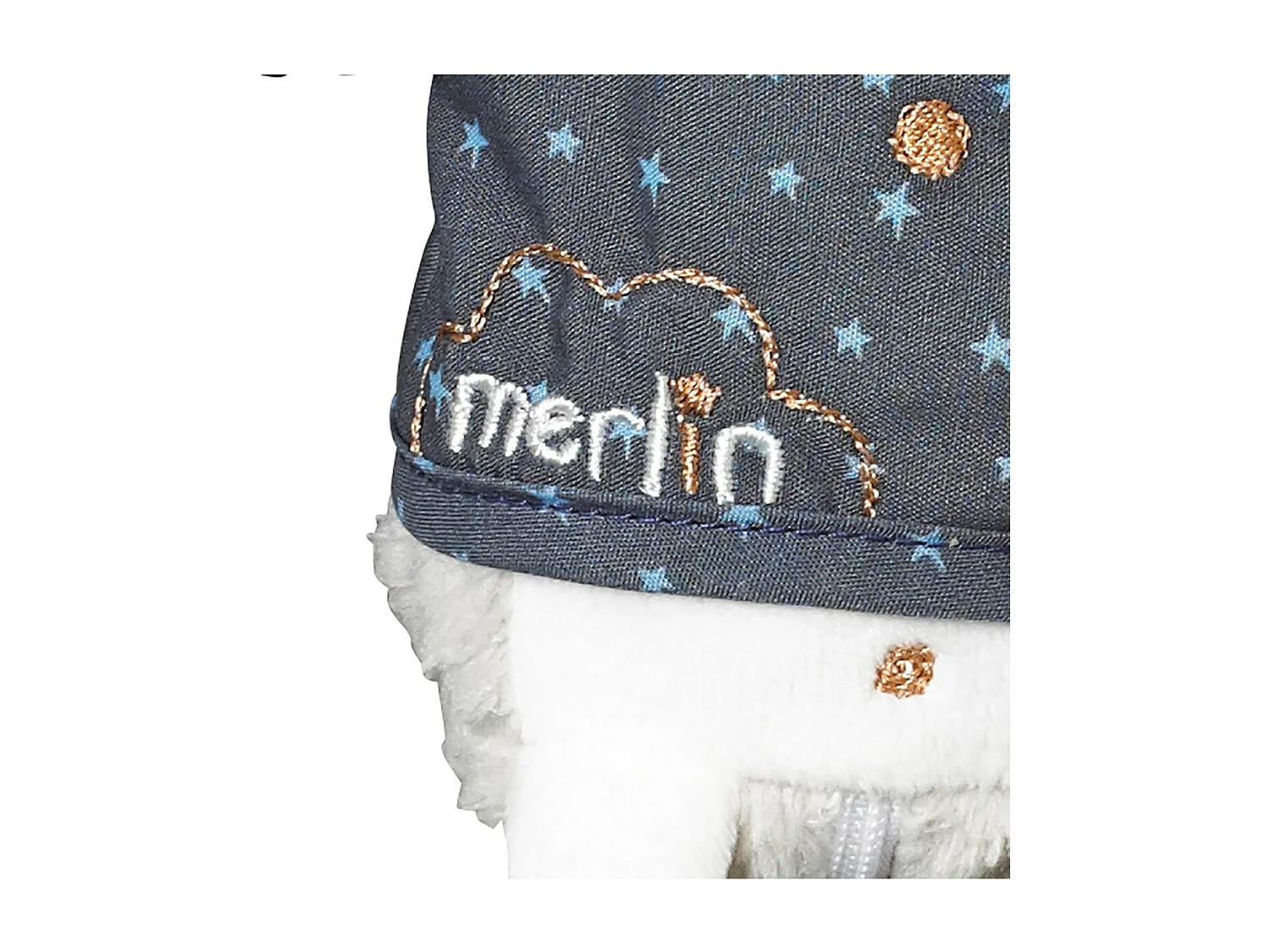 Peluche Mini Musical Mouton en velours blanc MERLIN - Sauthon