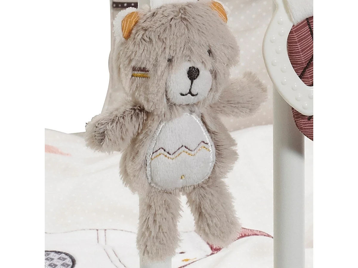 Jouet d'activités enfant Tipi en velours blanc TIMOUKI - Sauthon