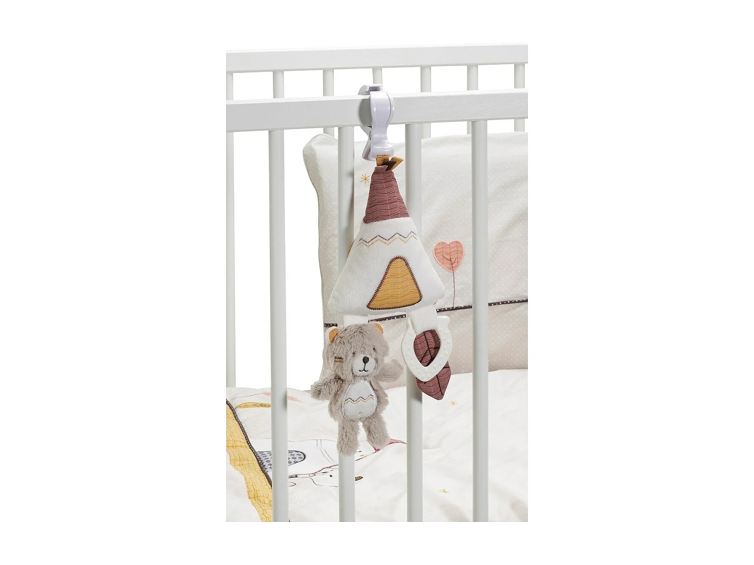 Juguete de actividades para niños Tipi de terciopelo blanco