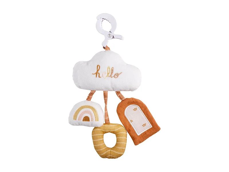 Juguete de actividades de terciopelo blanco