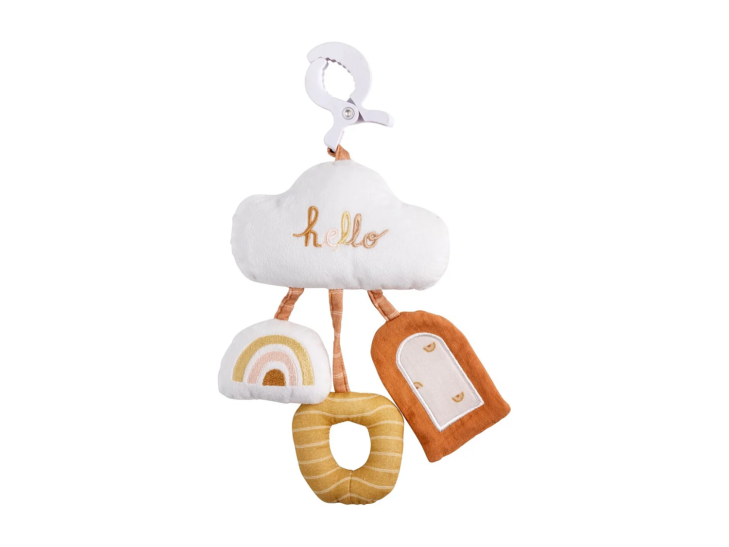 Jouet d'activités en velours blanc SUNLIGHT - Sauthon