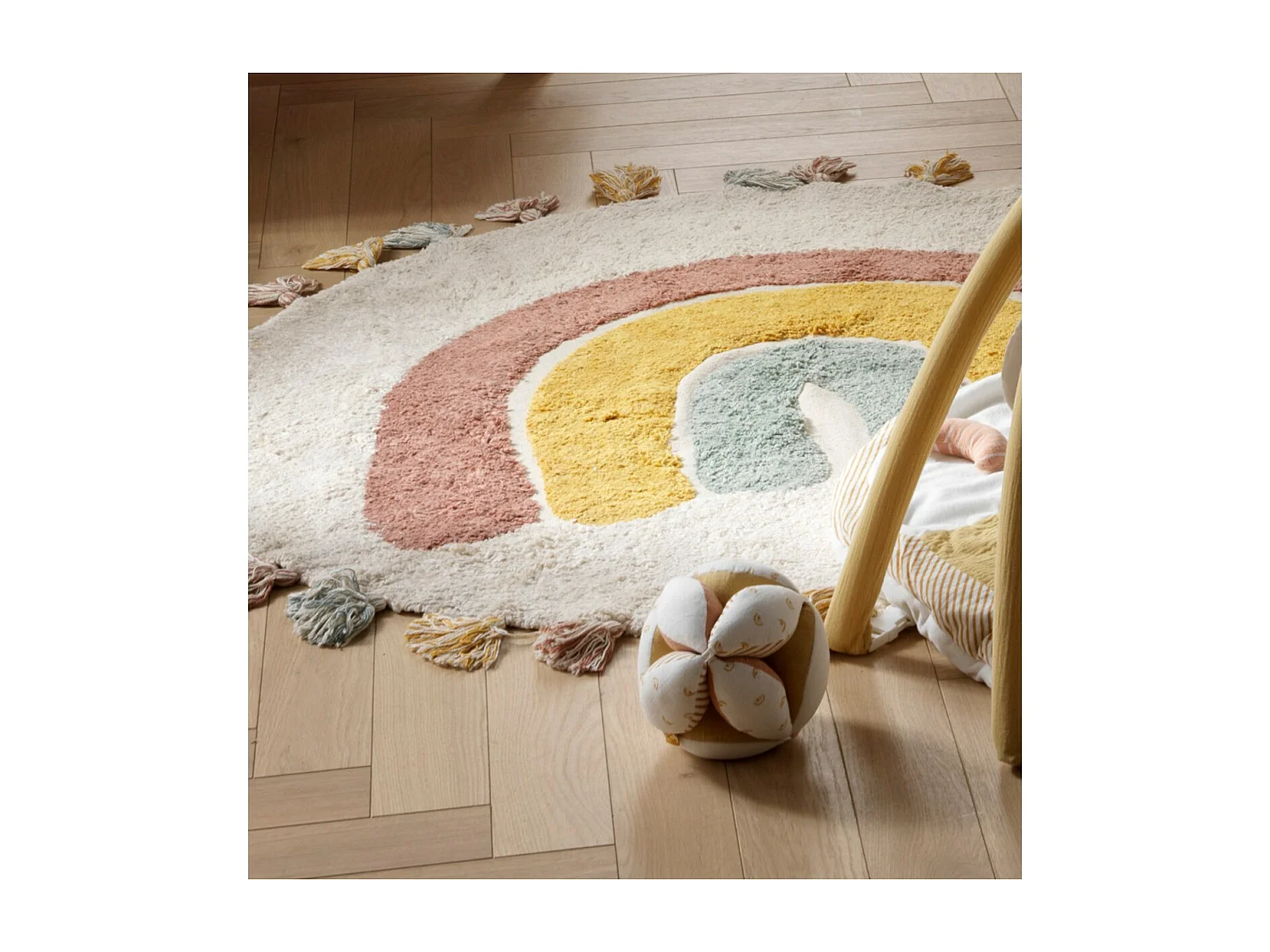 Balle sensorielle en coton blanc SUNLIGHT - Sauthon