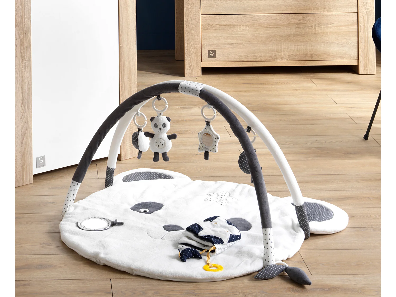 Tappeto da gioco in velluto bianco 100x80cm