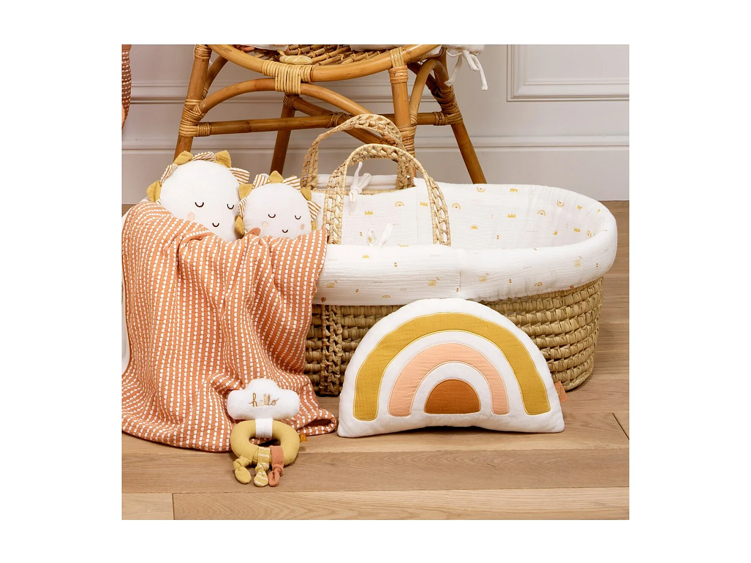 Peluche musical de algodón blanco