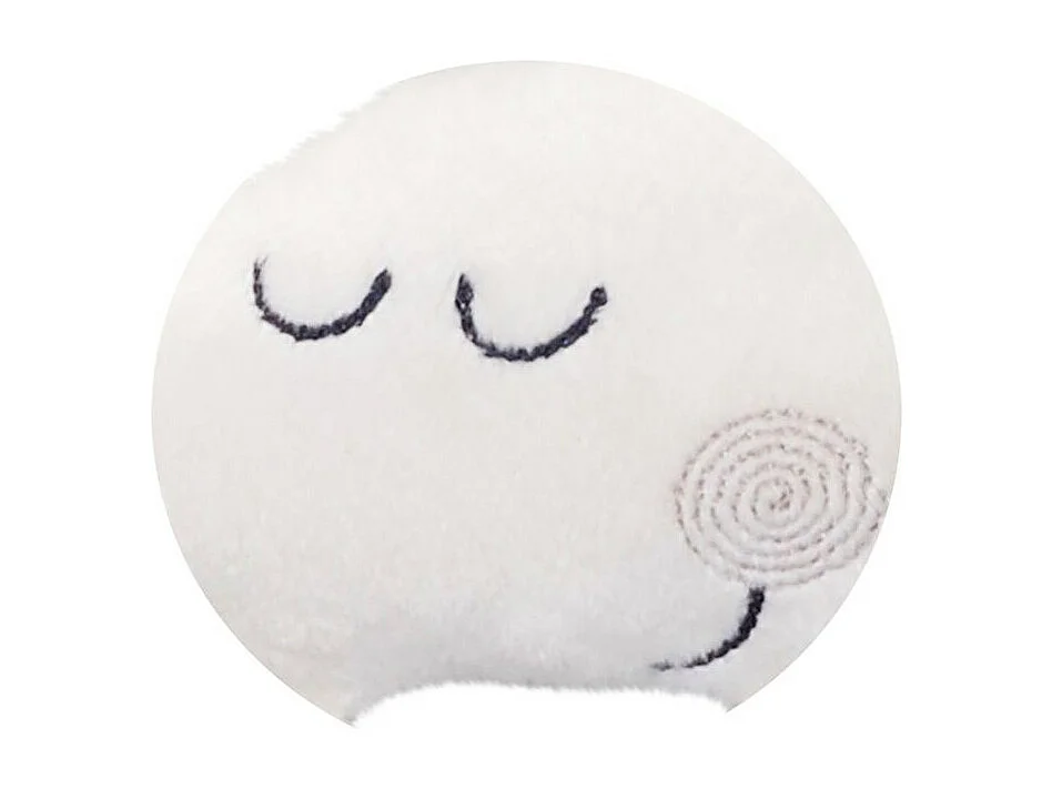 Sonajero de terciopelo blanco