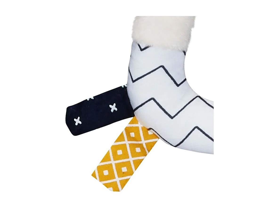 Sonajero de terciopelo blanco