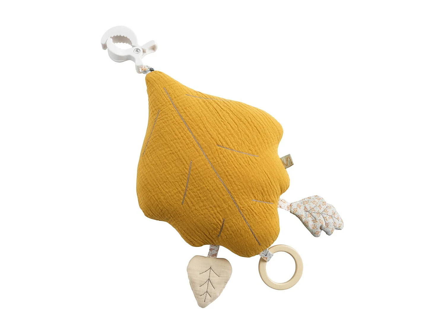 Juguete de actividades de gasa de algodón amarillo oscuro