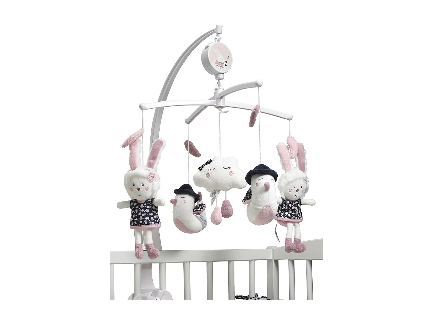 Giostrina musicale in poliestere bianco