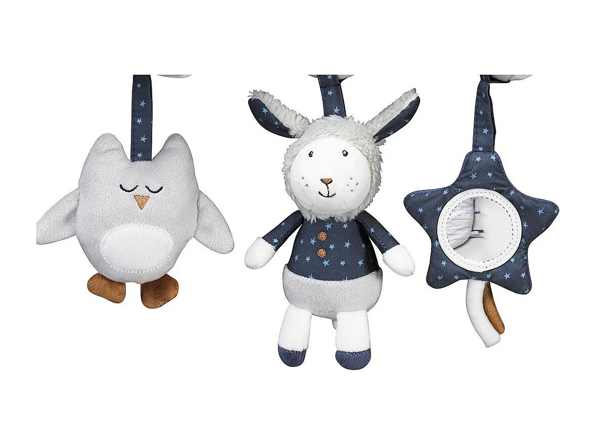 Spirale d'activités en velours blanc MERLIN - Sauthon