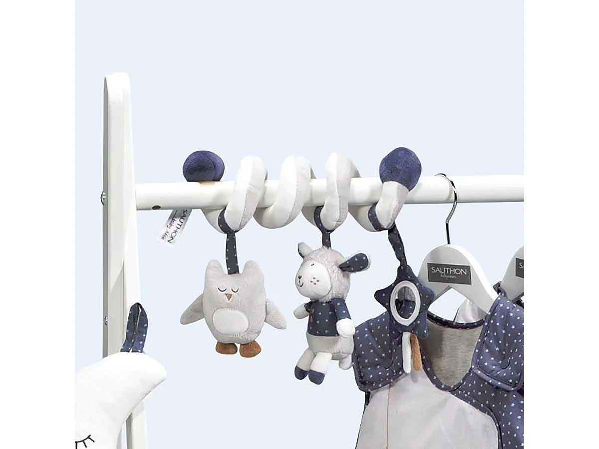 Spirale d'activités en velours blanc MERLIN - Sauthon